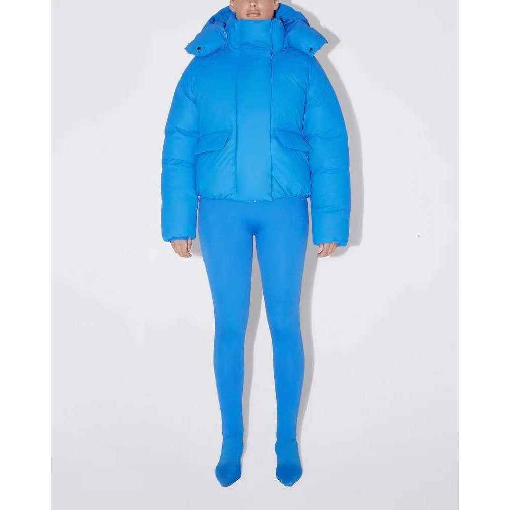 jacket Down jacket (Compatible) Jenna Thickened KHY Same Style Detachable Hood Oversize Jacket Down Cotton