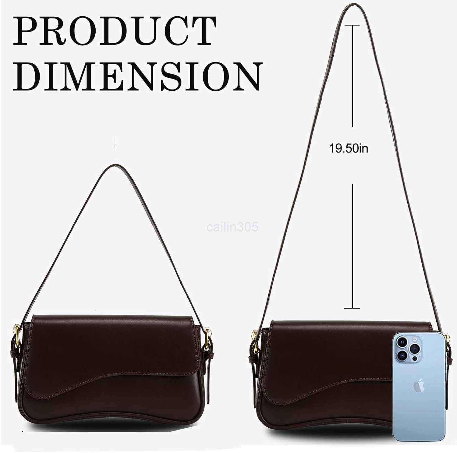 Shoulder Bag for Women Trendy Purse PU Leather Hobo Handbags Clutch Saddle Bag with 2 Removable Stra M250903