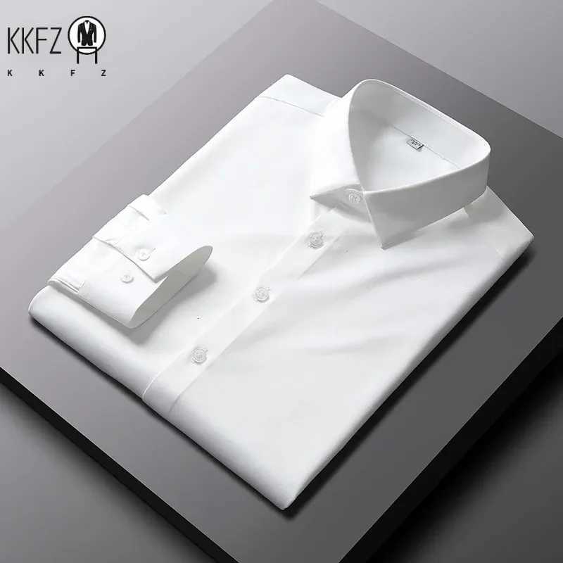 Mens Casual and Fashionable Long Sleeved Solid Color Shirt Non Ironing and Wrinkle Resistant Business Top X250903