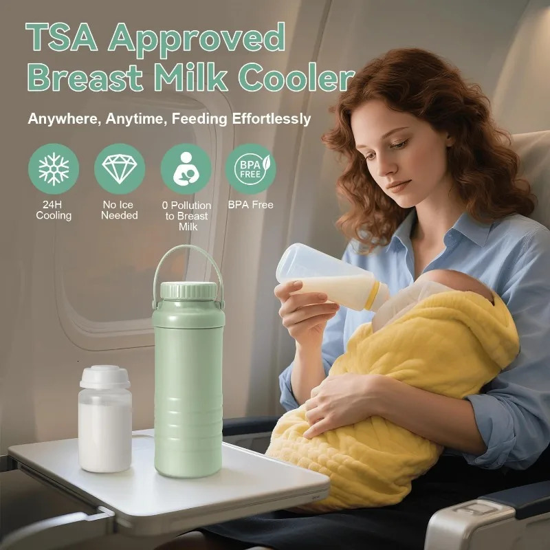 Portable Breast Milk Cooler Bottle Breastmilk Chiller for Travel Cooling Keeps Fresh Breastfeeding Storage 250903