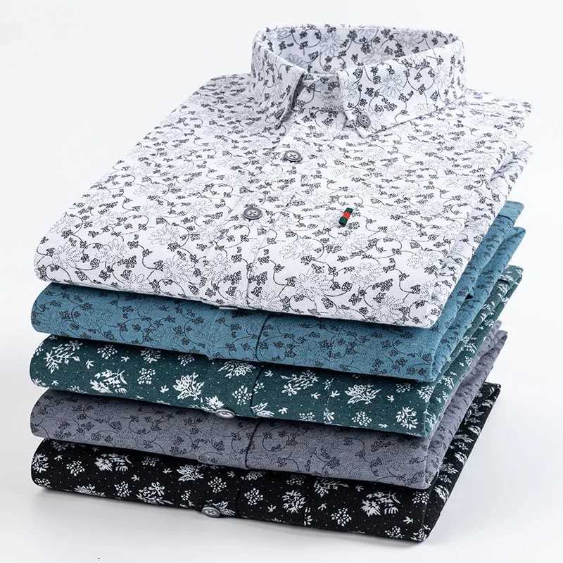 Fashion korean100cotton casual longsleeve shirts for men slim fit plain tops print designer vintage elegant clothes streetwear X250903