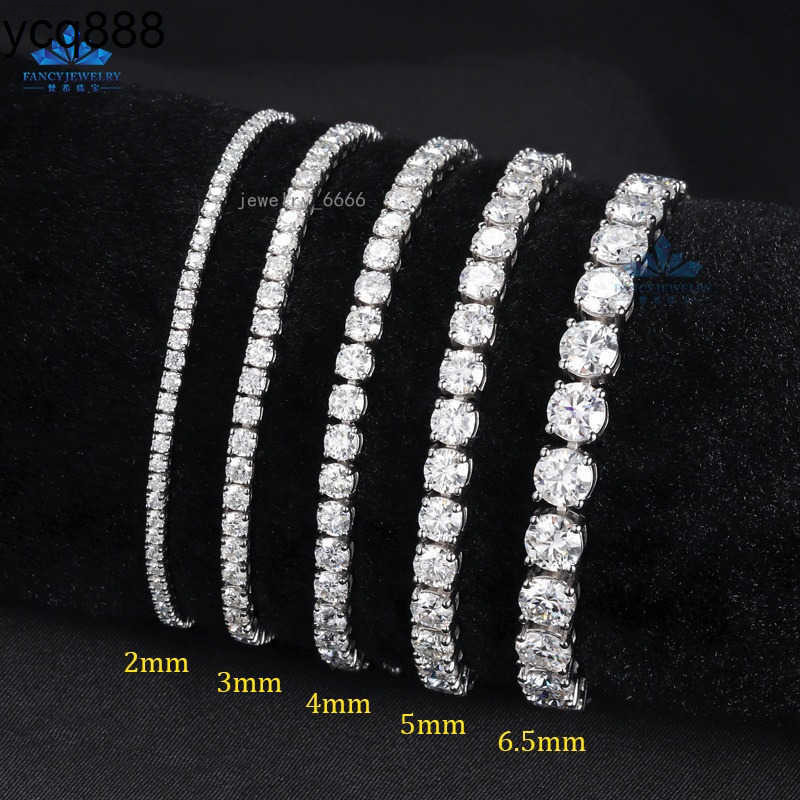 Diamond Hip Hop Jewelry 10k 14k Gold Bracelet Lab Grown Diamond Tennis Chain Necklace Heavy Gold Tennis Link Chain Fine Bracelet