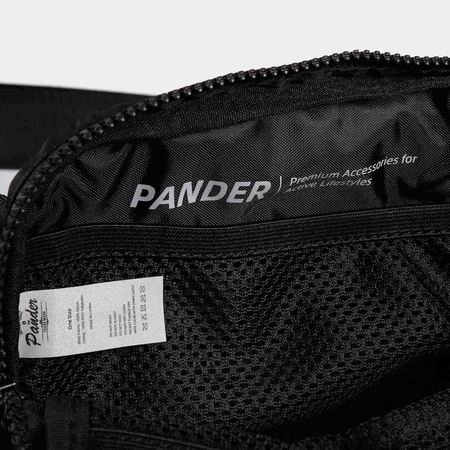 Pander Two Way Zipper Fanny Pack Nylon Everywhere Belt Bag for Women Water Repellent Waist Packs Crossbody Bags with Adjustable Strap BlackY260116