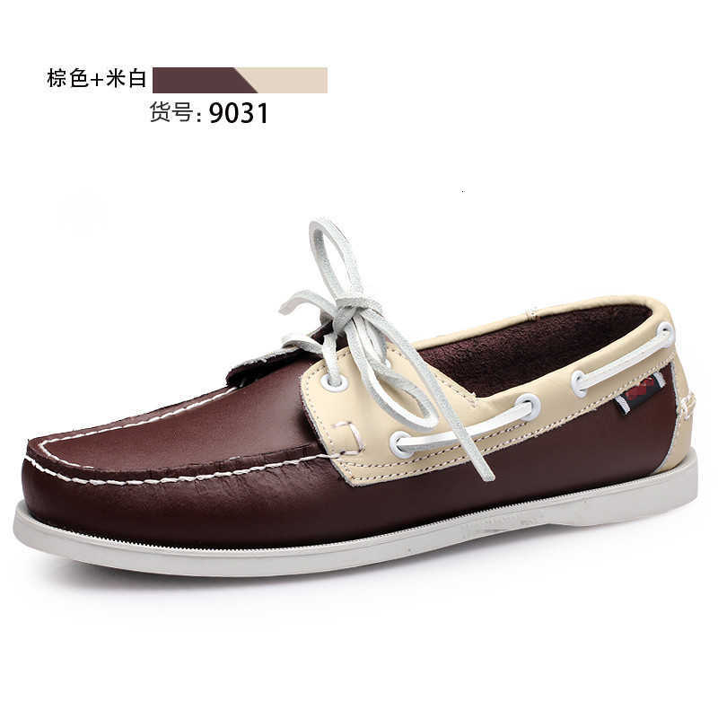 2025 Classic Docksides Boat Shoes Cow Leather Mens Outdoor Walking Shoes Handmade Wedding Dress Shoes Men Loafers XJ250722