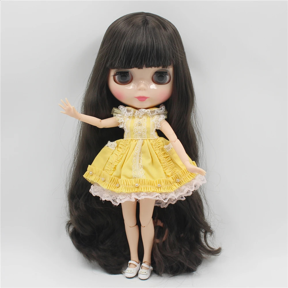 ICY DBS Blyth doll deep brown hair natural skin joint body 16 30cm girls gift toy anime 250903
