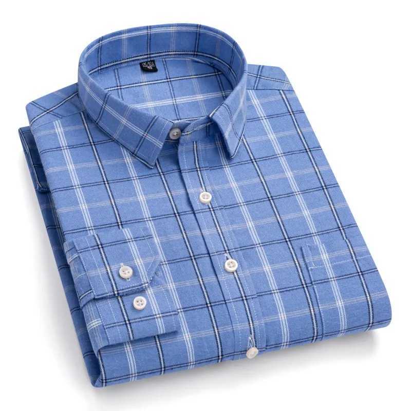 New Mens Plaid Shirts Long Sleeve Pure Cotton Regular Fit Soft Comfortable Casual Flannel Shirt Male Clothing Oversized 7XL 6XL X250903