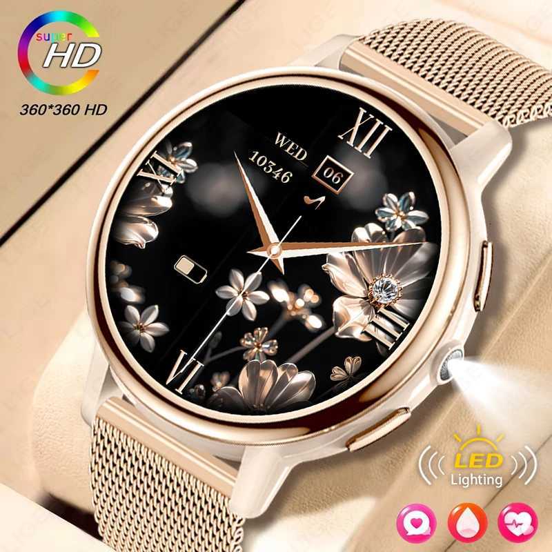 LIGE New Women Smart Watch Luxury 126 HD Sn etooth Call Smartwatch Ladies Full Touch Flashlight Waterproof SmartwatchXJ250903