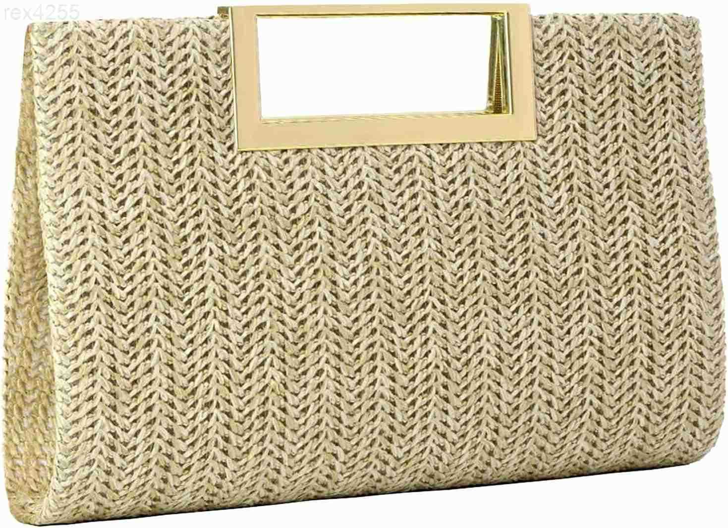 Women Clutch Top Handbags Straw Raffia Bag Purse Woven Tote CrossBag for Women Beach Summer TravelW250903