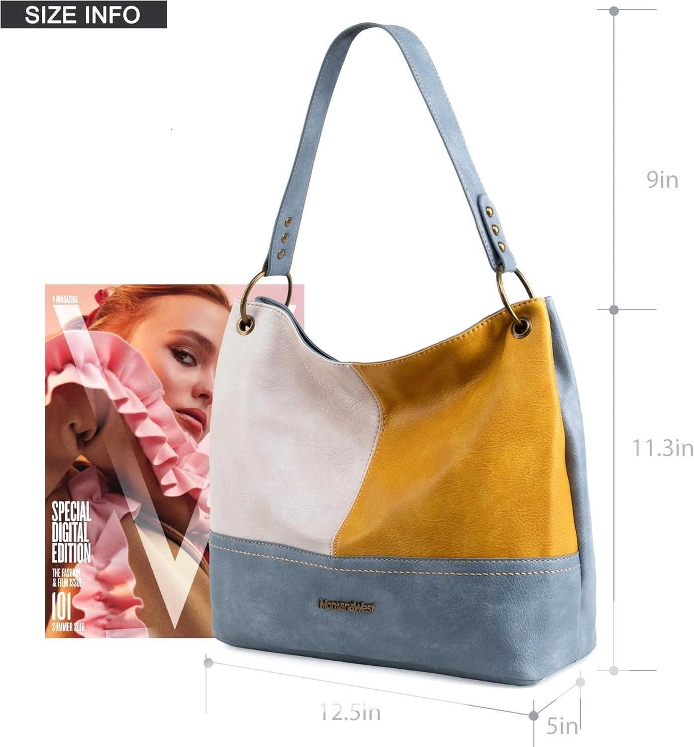 Purses for Women Hobo Shoulder Handbags with Zipper M250903