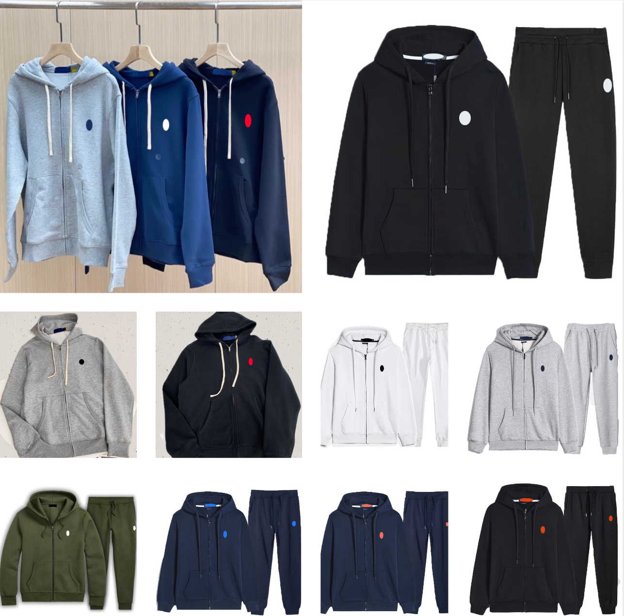 Men's Tracksuits Designer hoodie polo Luxury Brand Mens Fashion Embroidery High Quality 1:1 Jacket Men's Fashion Hoodie Set Pure cotton