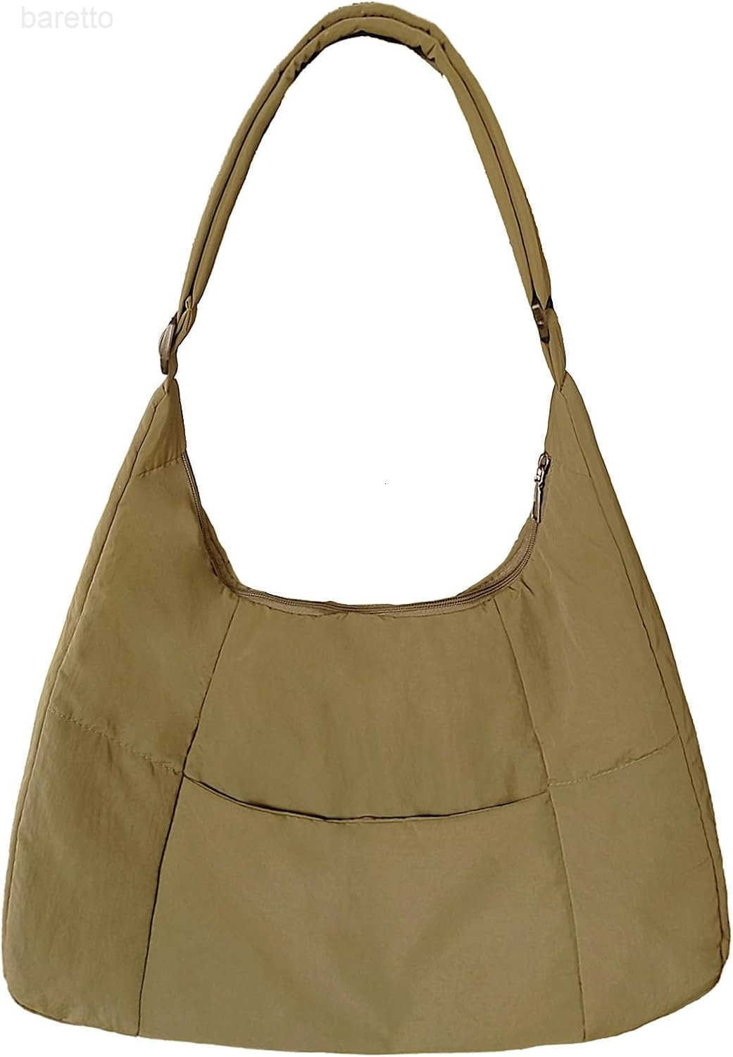 Large Nylon Crossbody Purse Women Hobo Crescent Shoulder Bag Slouchy Tote Bag Casual Weekend Handbag for Women M250903