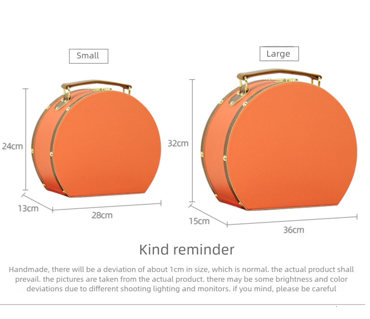 Model Home Furniture Soft Decoration Orange Half-Moon Handheld Ornament Storage Box New Chinese Style Simple