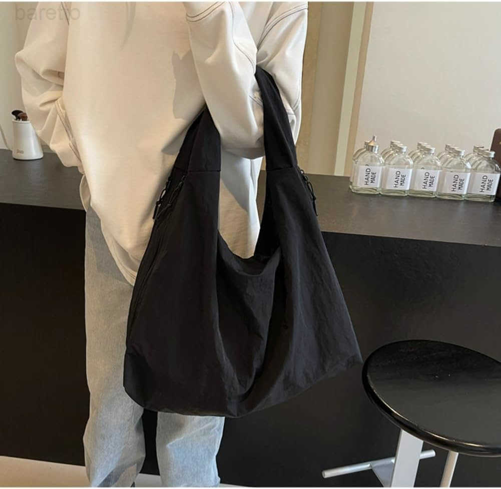 Nylon Hobo Bag Women Underarm Shoulder Bag Crescent Crossbody Purses Trendy Large Travel Beach Tote Handbag M250903