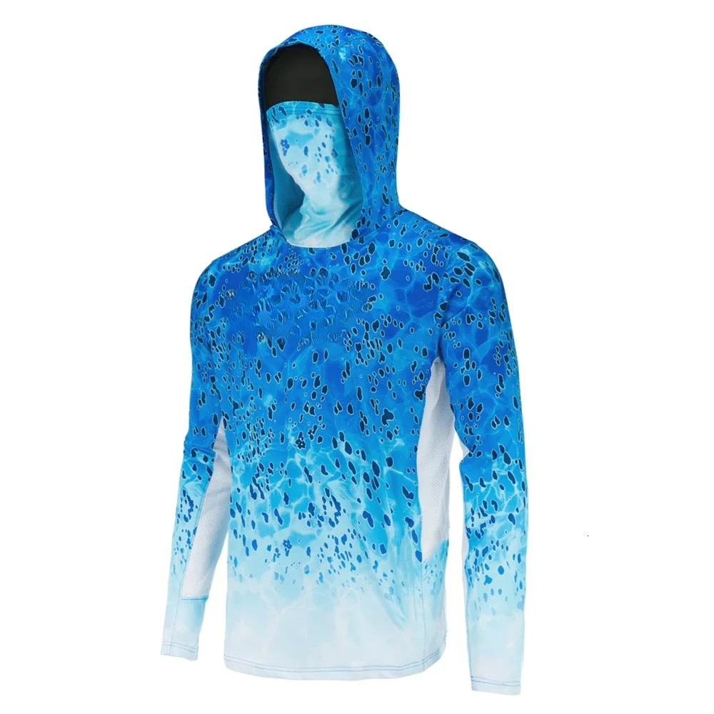 Gear Fishing Shirt Summer Long Sleeve UPF50 Quick Dry Breathable Hooded Clothes AntiUV Shirts 250902