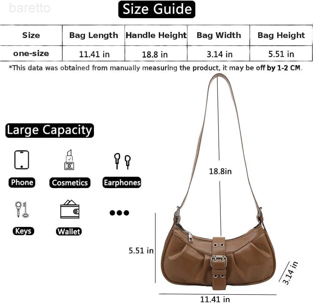 Y2K Shoulder Bag PU Leather Hobo Bag for Women Small Cute Clutch Purses Going Out Top Handle Purse M250903