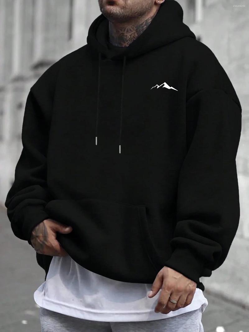 Men's Hoodies Fashion Trend Printed Pattern Hoodie Loose Casual Hip Hop Street Character Cotton Sweatshirt