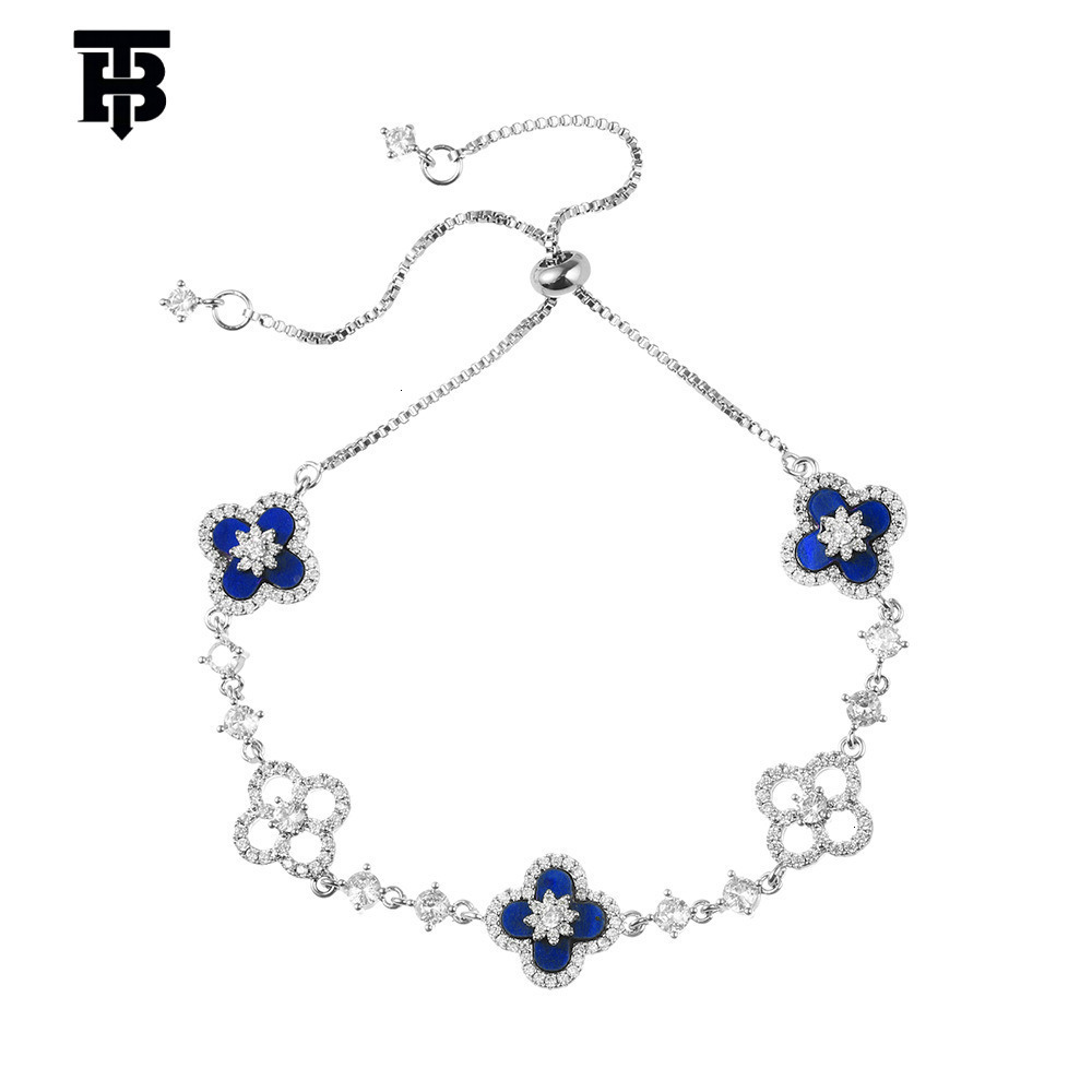 TB BHULAMTE Designer Women's Bracelet Classic Diamond Export INS Style Cross-border Copper-plated Real Gold Pull Necklace Bracelet