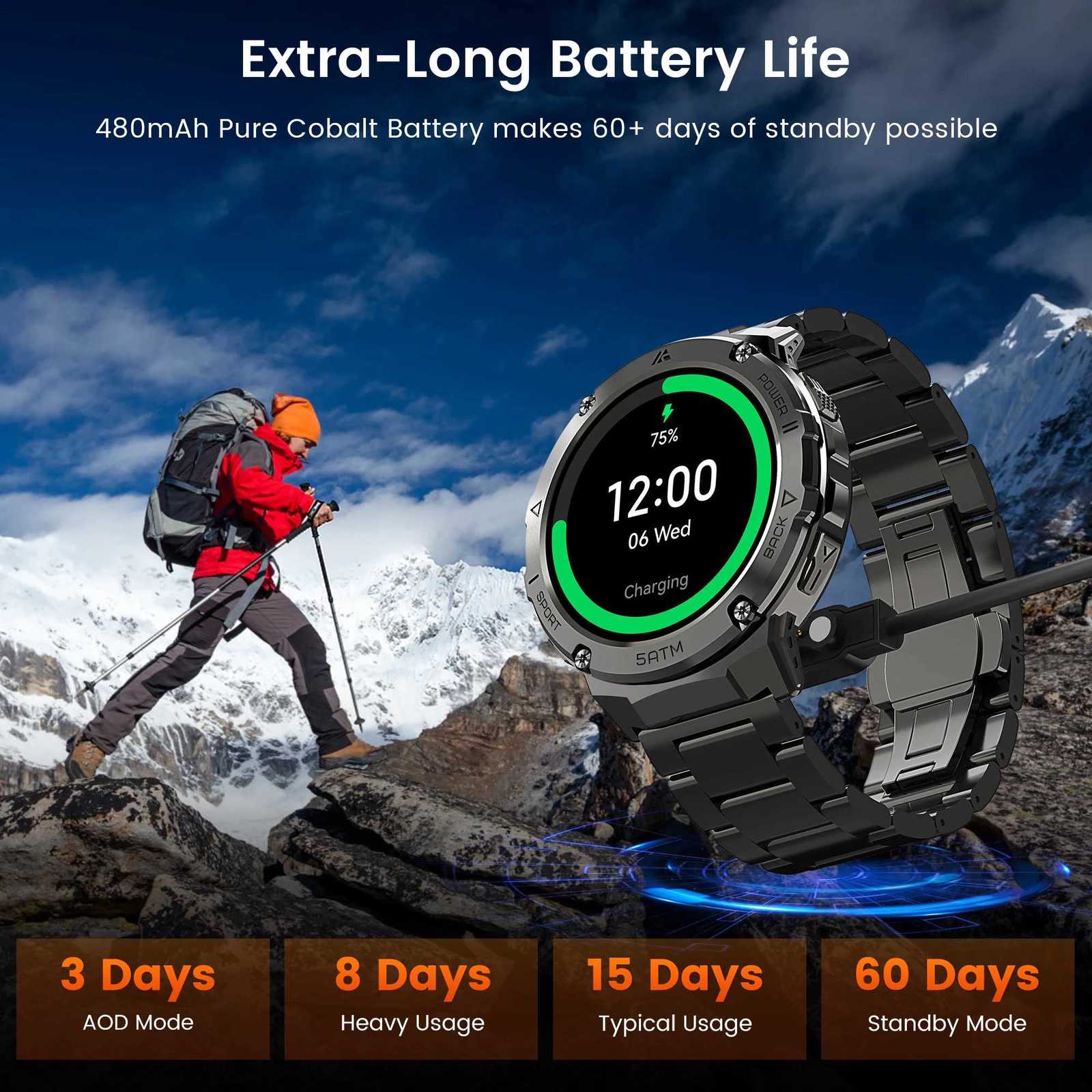 HIDAMEL T3E GPS Smart Watch For Men Compass Altimeter Altitude Stainless Steel Shell 5ATM IP69K Waterproof 470mAh AMOLED WatchesXJ250903