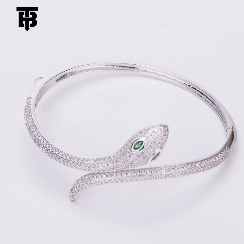 TB BHULAMTE Designer Women's Bracelet, Copper Gold-plated And Diamond-encrusted Snake-head Bracelet Women's Outdoor Fashionable And Personal