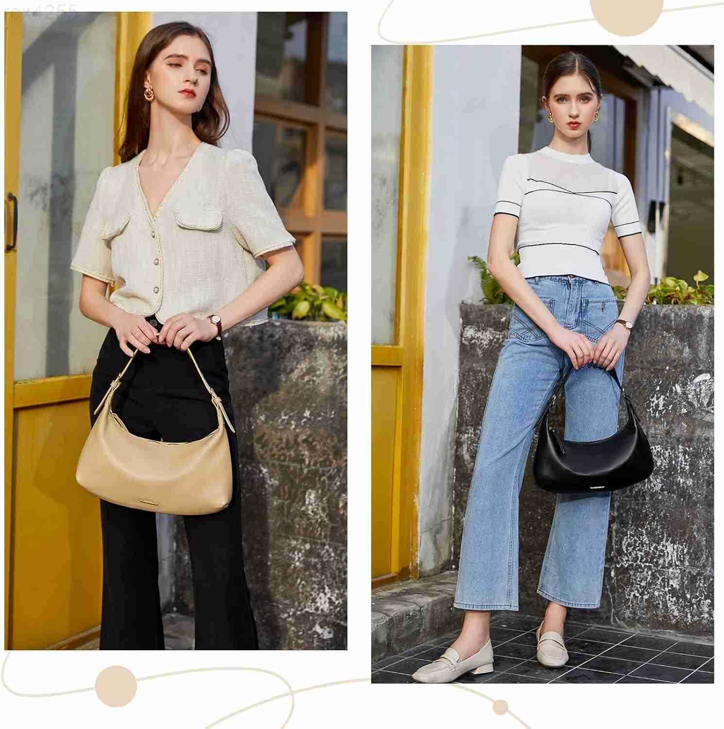 WEST MEDIUM Shoulder Purses for Women Crescent Bags Trendy PursesW250903