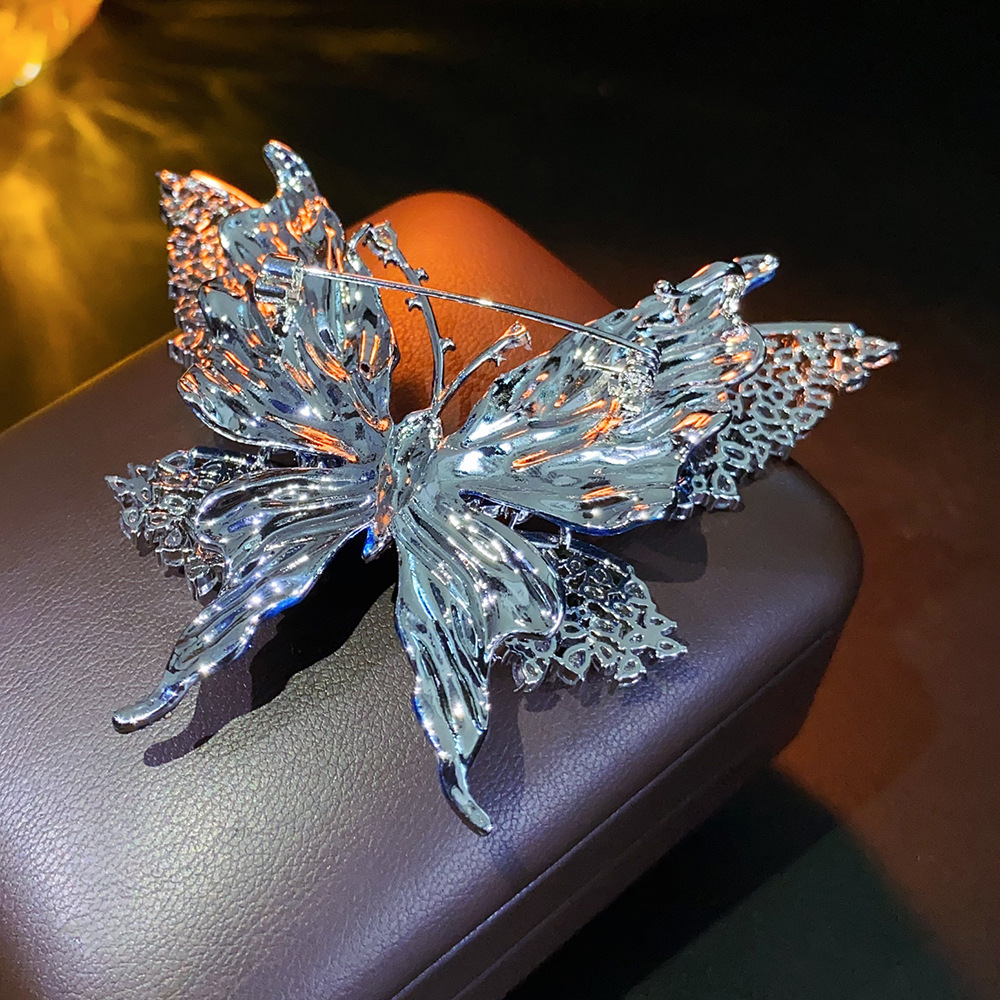 Brooches designer jewelry New Style Heavy Duty Inlaid AAA Zircon Double Layer Butterfly Brooch, Light Luxury Fashionable High End Statement Clothing A