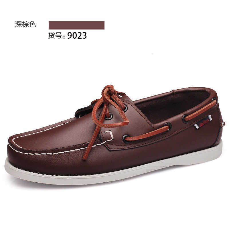 2025 Classic Docksides Boat Shoes Cow Leather Mens Outdoor Walking Shoes Handmade Wedding Dress Shoes Men Loafers XJ250722