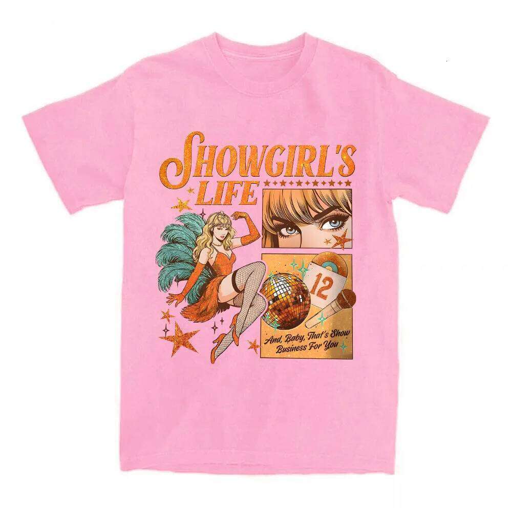 Women Tees The Life of A Showgirl Graphic T-shirt Cotton Casual Short Sleeve Tshirts for Female Unisex Streetwear Print T Shirt