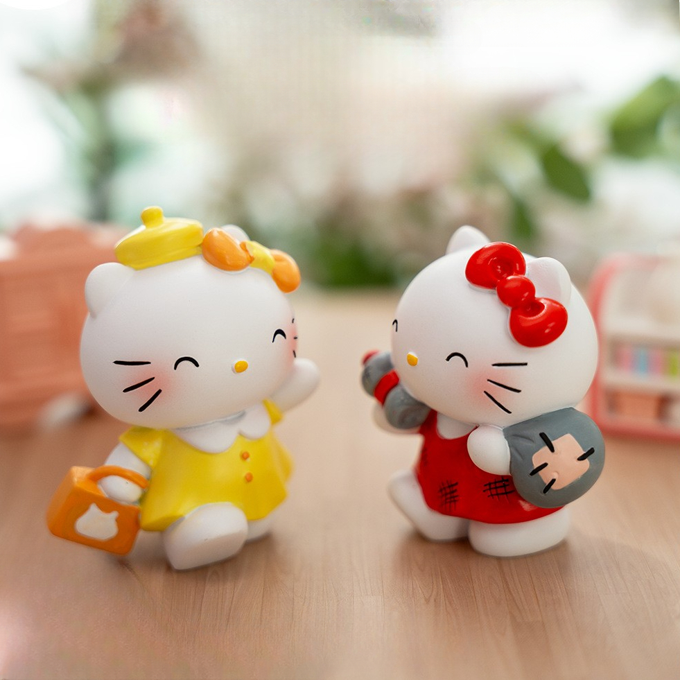 MINISO Hello Kitty Spirit Runaway Blind Box Funny Ornament Children's Tide Play Girls Gift High Quality Resin Figure