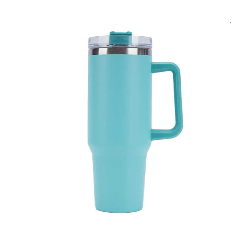 40oz Insulated Tumbler With Lid and Straws Large Capacity Stainless Steel Car Mug With Handle Vacuum Leak Proof Coffee Cup NewT250220