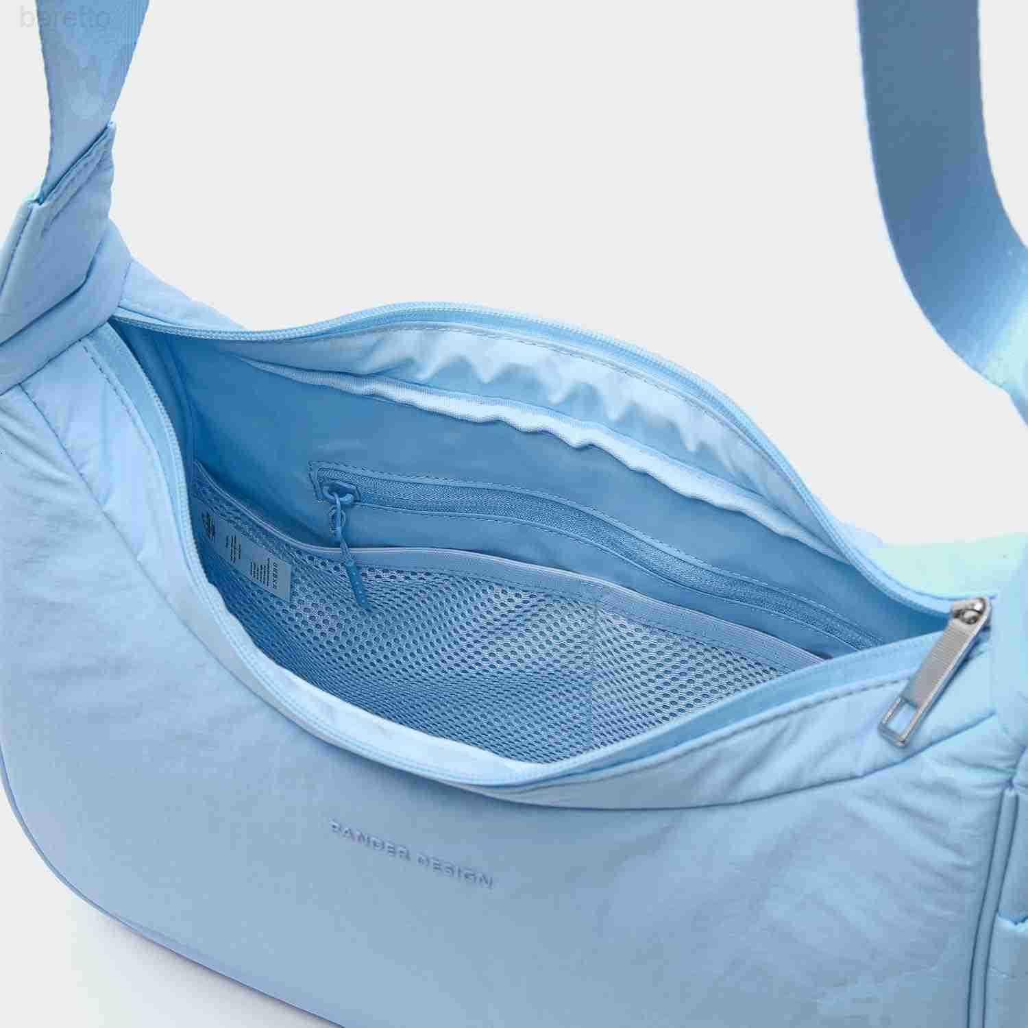 Nylon Crescent Shoulder Bag Medium Sling Crossbody with Adjustable Strap M250904