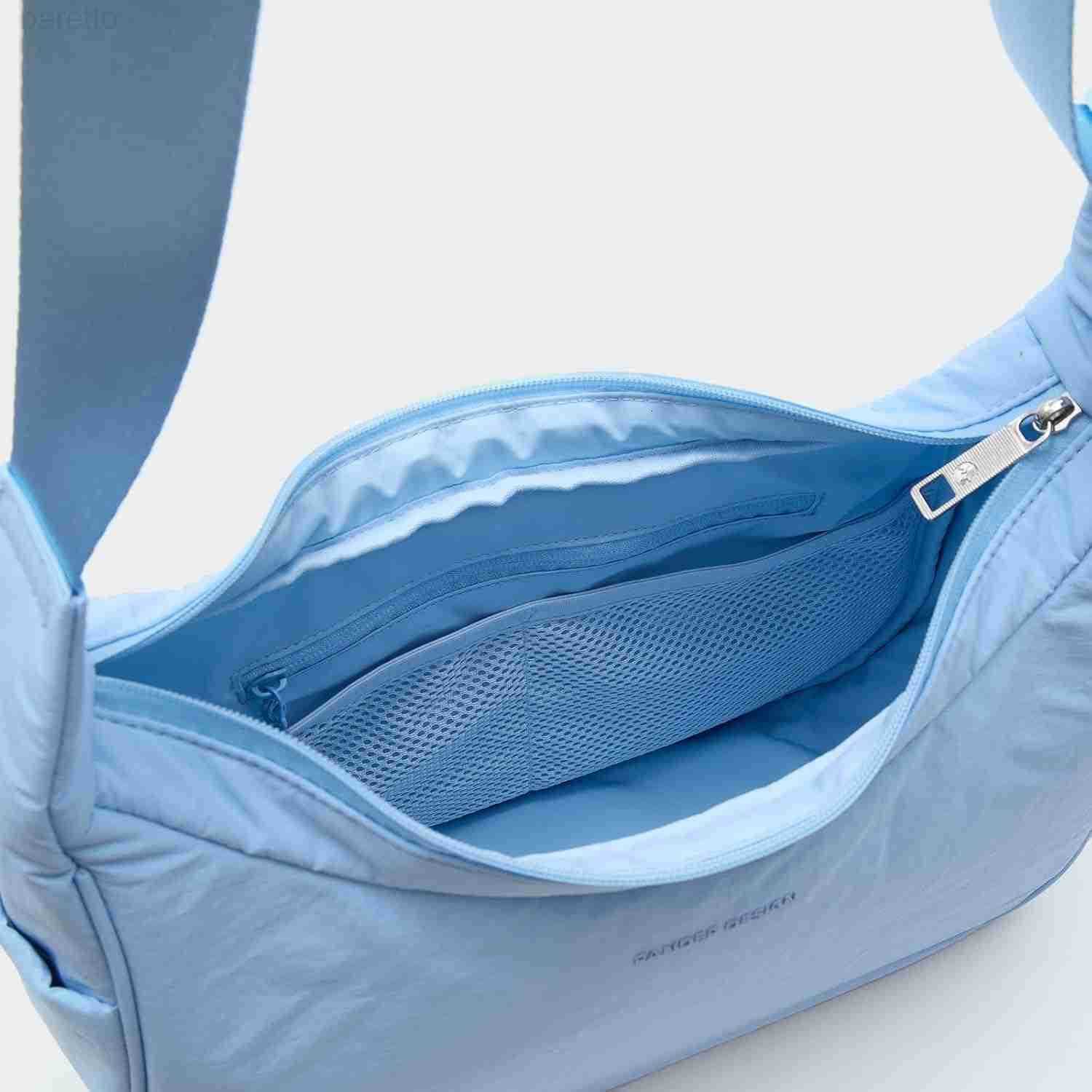 Nylon Crescent Shoulder Bag Medium Sling Crossbody with Adjustable Strap M250904