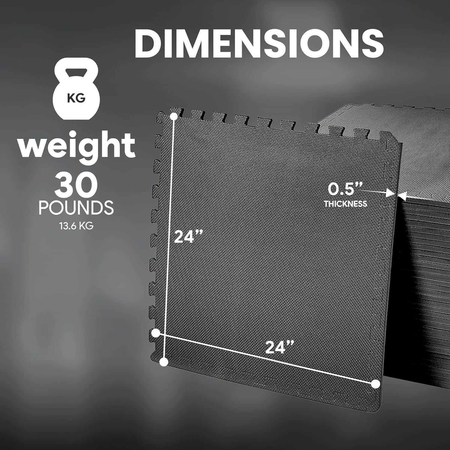 Interlocking Foam Exercise Mat Equipment Multiple Sizes Colors Available NonSlip EVA Puzzle Floor Tiles with End Borders for Home Gym Workout Room Pla