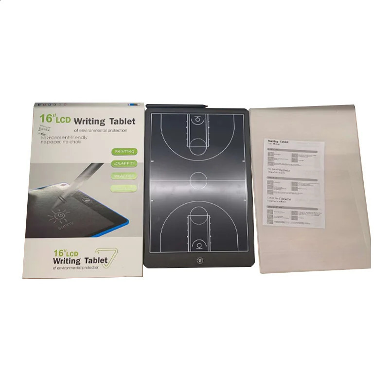 16 Inch Electronic Basketball Coaching Board Digital Strategy Marker Board with Large LCD Screen and Stylus Pen Sports Training 250903