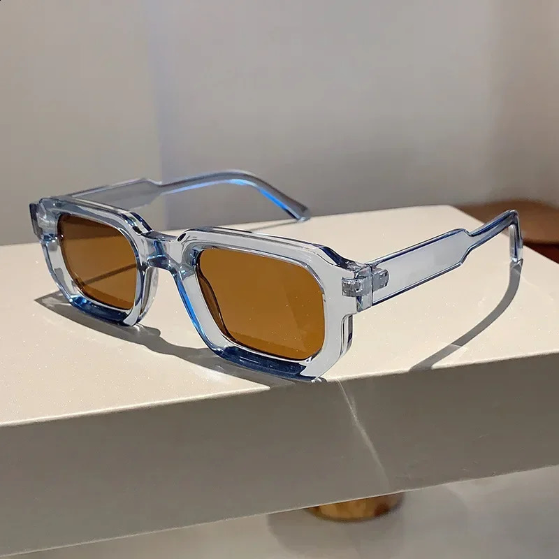 JNPCXI Fashion Blue Square Sunglasses For Women Men Retro Clear Lens Sun Glasses Shades UV400 Eyeglasses 250903