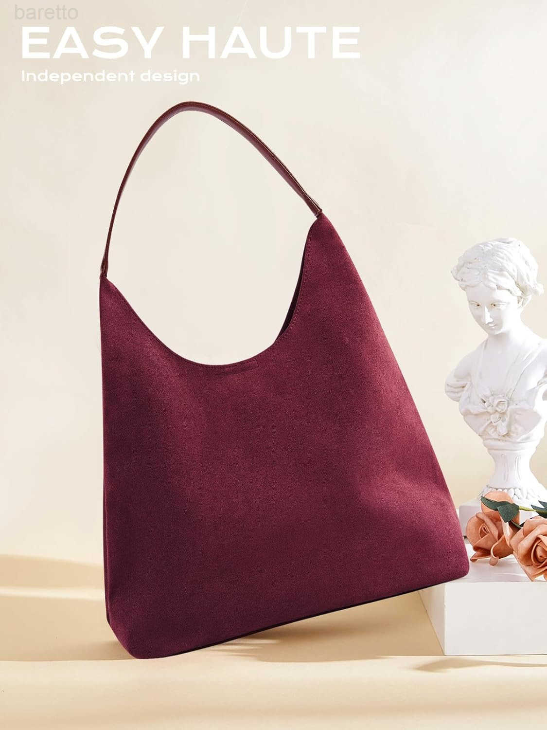 Suede Bag for Women Hobo Tote Bags Stylish Durable Leather Handbag Ideal for Fall Adventures Outdoor M250903