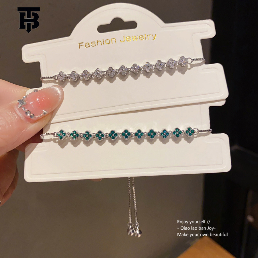 TB BHULAMTE Designer Lady Zircon Flower Bracelet Light Luxury High-end Bracelet Fashionable Small Multi-functional Jewelry