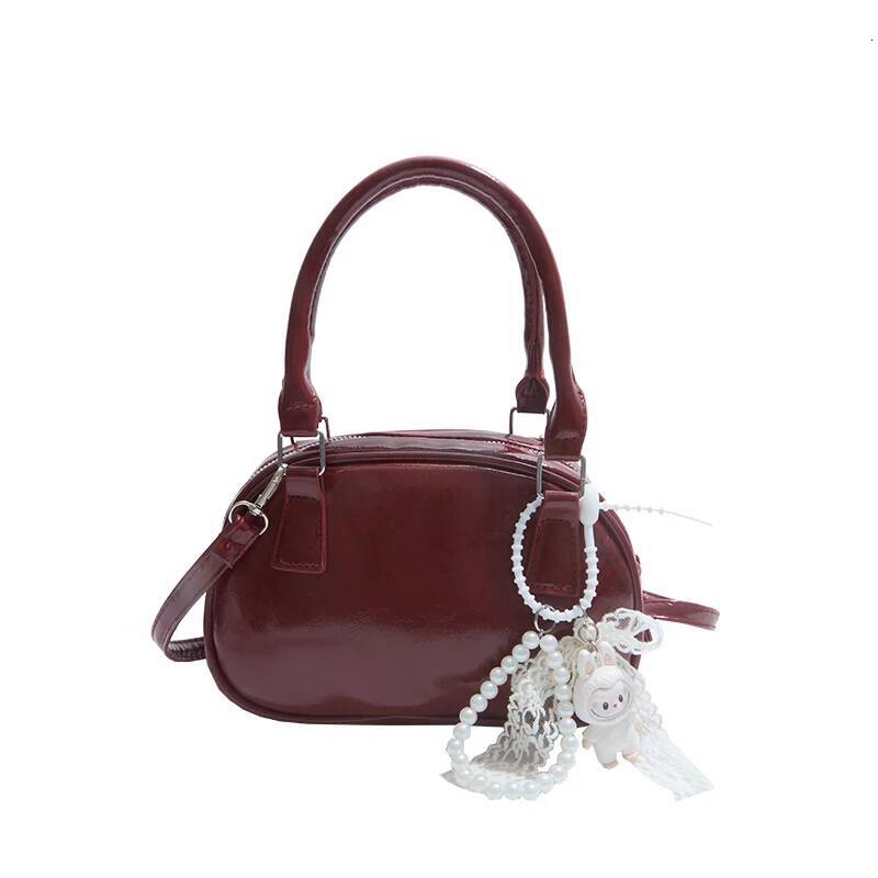 Luxury Handbag Faionable Red Women's Handbag 2025 New Summer Crossbody Soft PU Leather Casual Single Oulder Bag With Zipper Closure Handbag