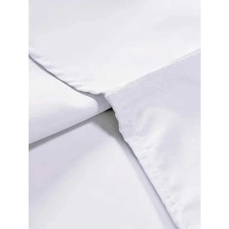 Men White Shirt Brand New Mens Fashion Patchwork Long Sleeve Elastic Shirt Four Season Male Tuxedo Shirts X250903