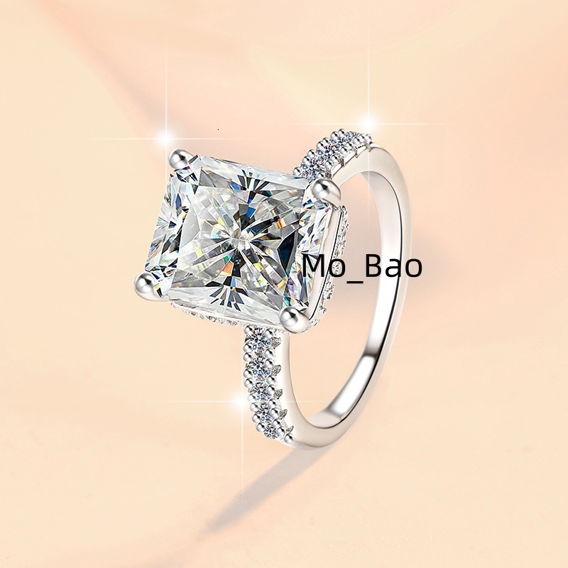 Natuna Good Quality 18K Silver Plated S925 Sterling Silver 3CT VVS1 Moissanite Wedding Rings for Women