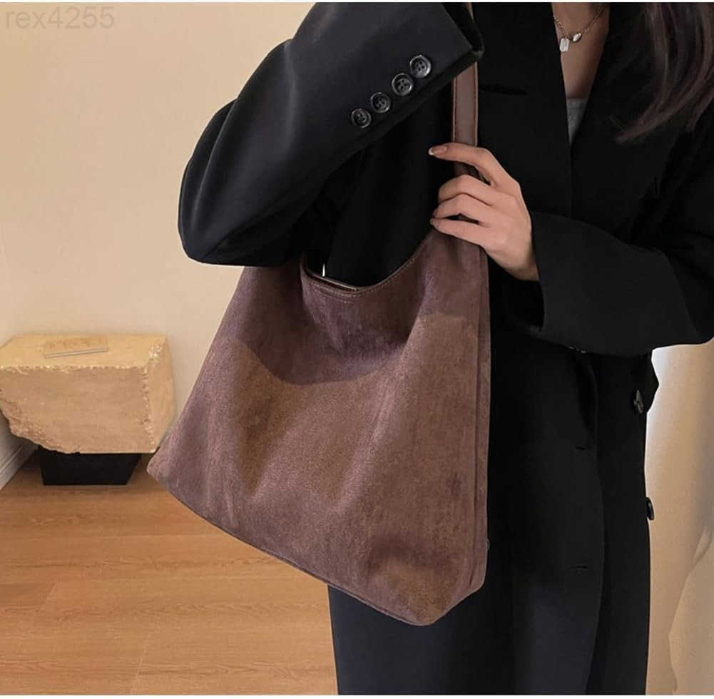 2 Pcs Slouchy Bags Women Suede Crescent SaTChels Shoulder Bag Crossbody Purse Tophandle College Tote Handbag 2025W250903