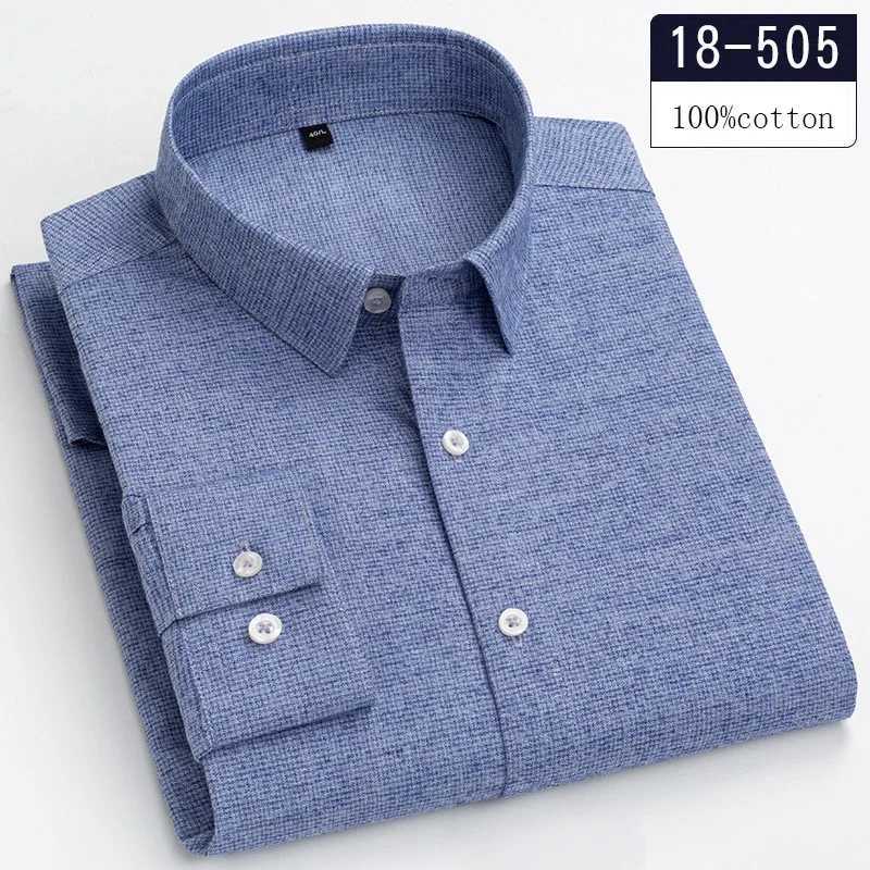 Luxury highquality100cotton houndstooth full shirts for men slim fit Casual shirt longsleeve plaid soft designer clothes ropa X250903