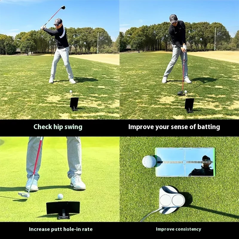 Mini Golf Putting Mirror Golf Putter Practice Eye Line Posture Correction Alignment Training Aid Tool Golf Accessories Supplies 250903