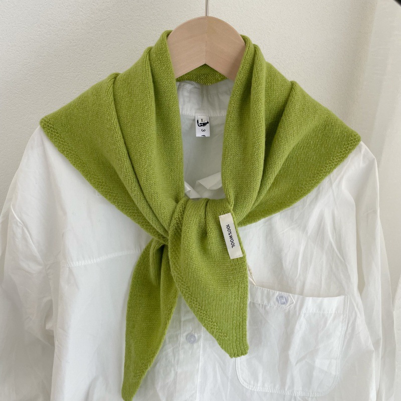K1794 100% pure wool thick knitted scarf shawl dual-purpose autumn and winter lazy wind warm neck scarf women's versatile