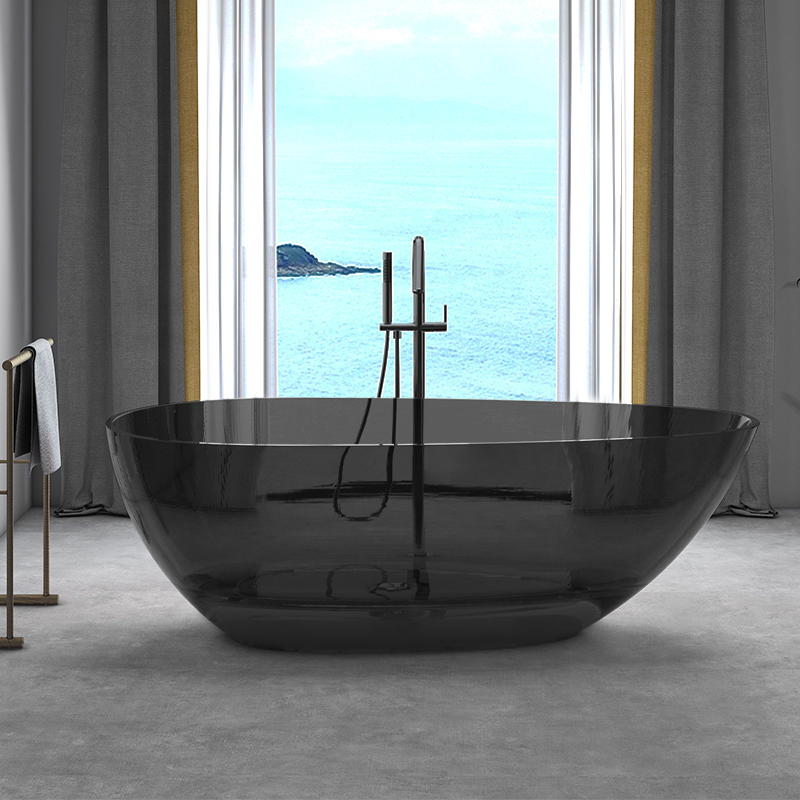 Crystal Colorful Transparent Artificial Stone Freestanding Couples Hotel u0026 Homestay Specialized Bathtub 1600mm