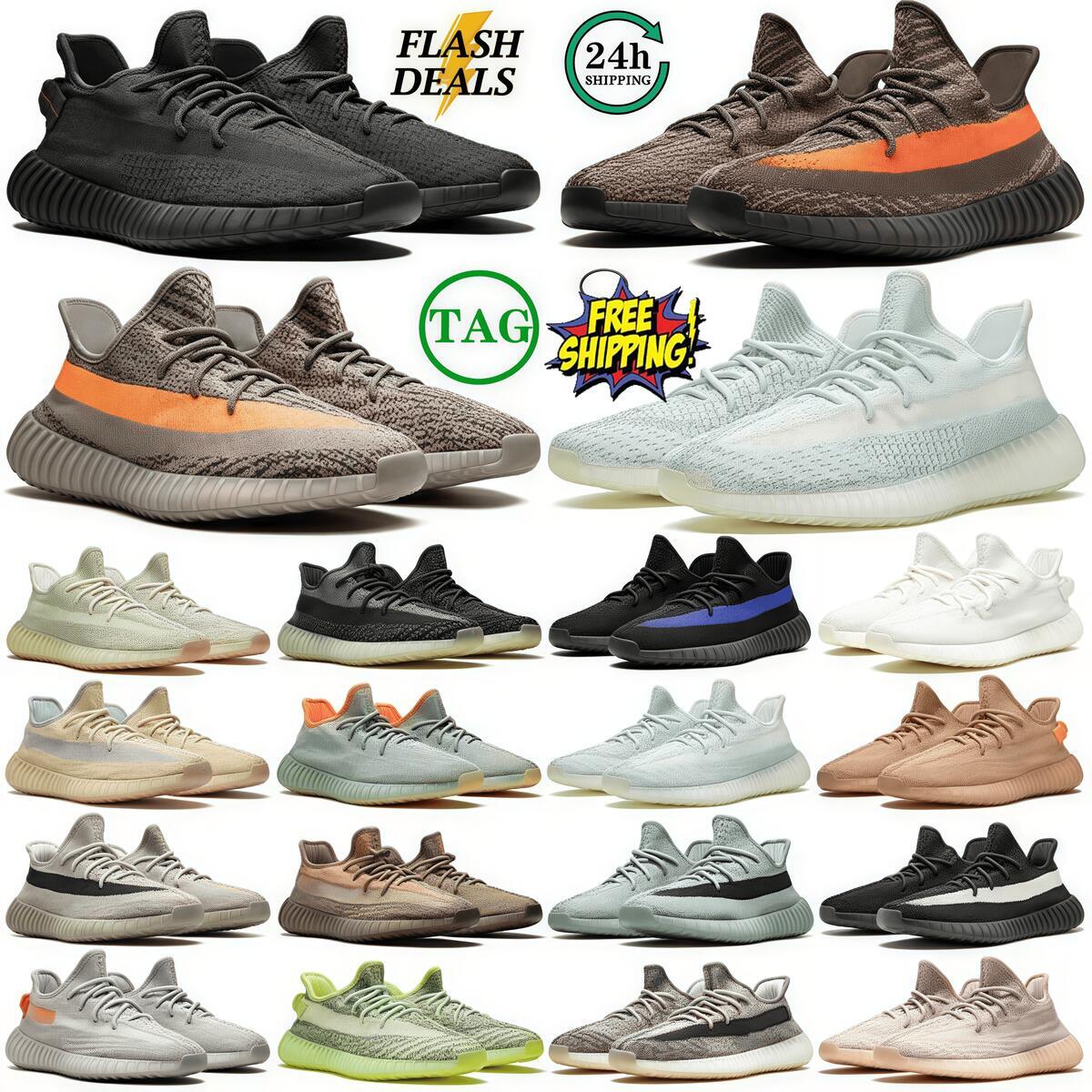 350 shoe Yz Designer Running Shoes 350 V2 chaussure For Men Women Sneakers Bred Cream White Reflective Flats Breathable Sneaker Classic Outdoor Sports Mens Trainers