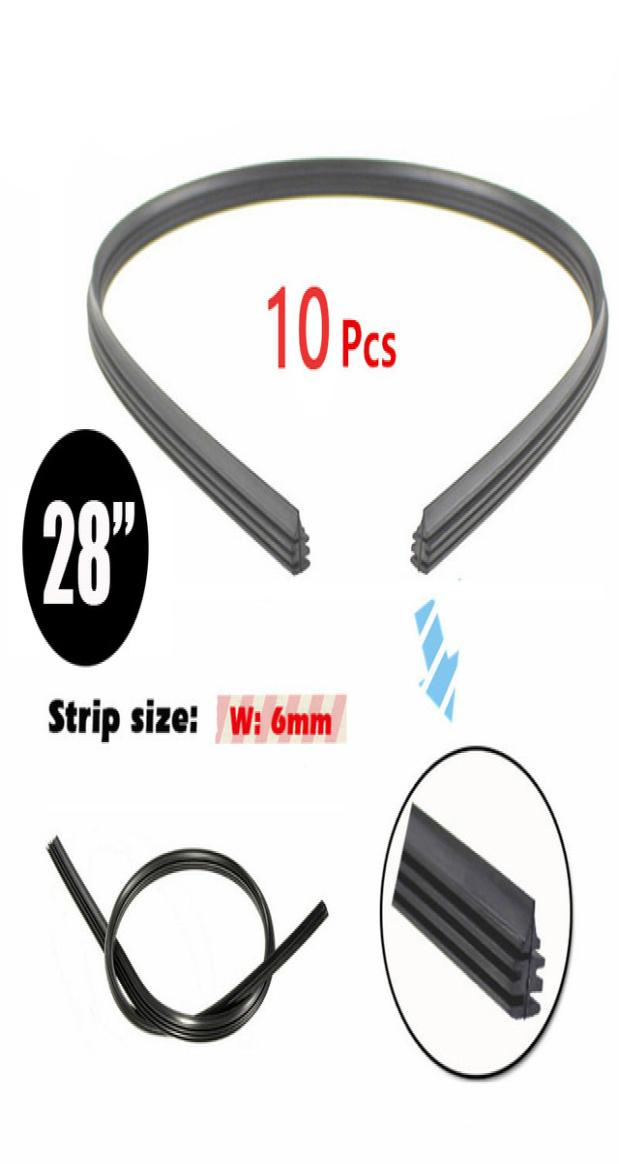 10pc 28 6mm Silicone Universal Frameless Windshield Wiper Blade Refill Trucks high quality suitable for cars1257206