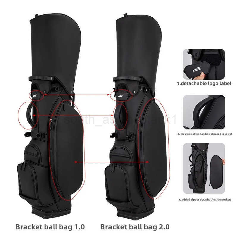 PLAYEAGLE Lightweight Golf Stand Bag PU Leather Golf Bag Durable Portable Design for Men Women Players PEHBZJQB001 Z250903