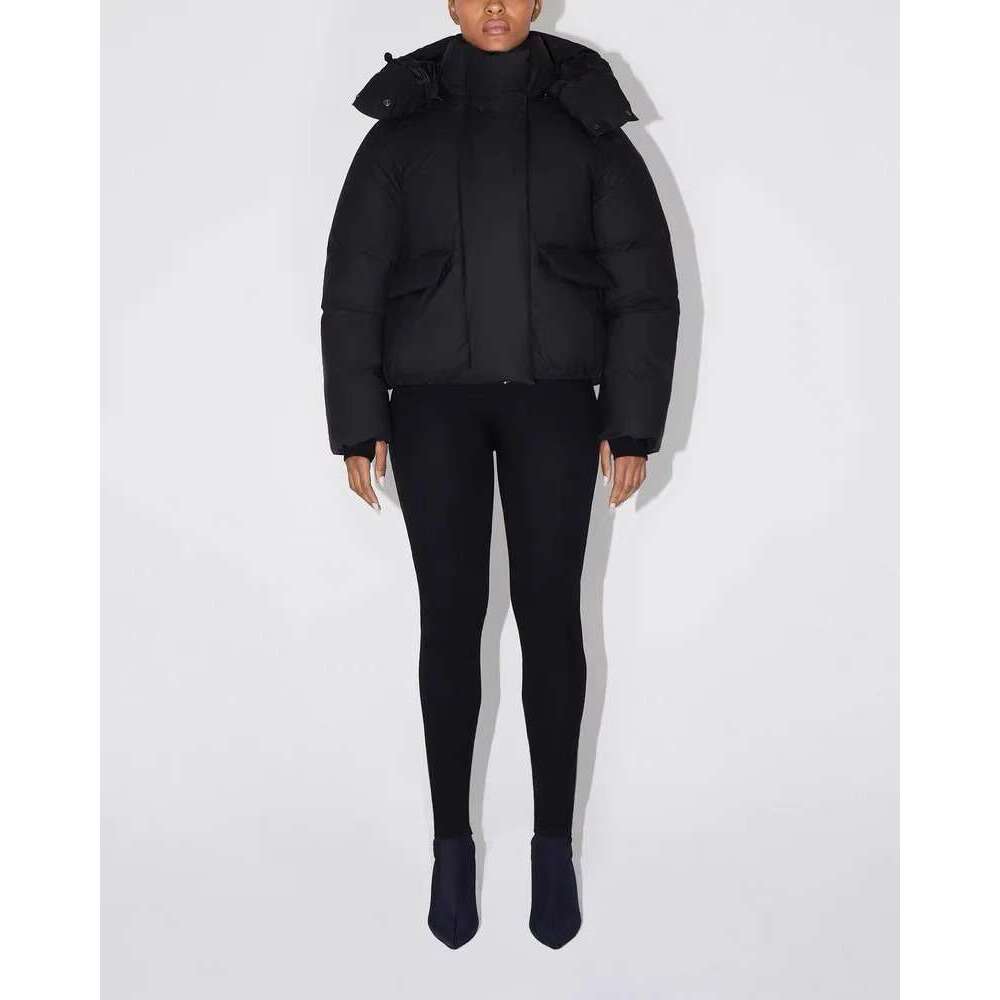 jacket Down jacket (Compatible) Jenna Thickened KHY Same Style Detachable Hood Oversize Jacket Down Cotton