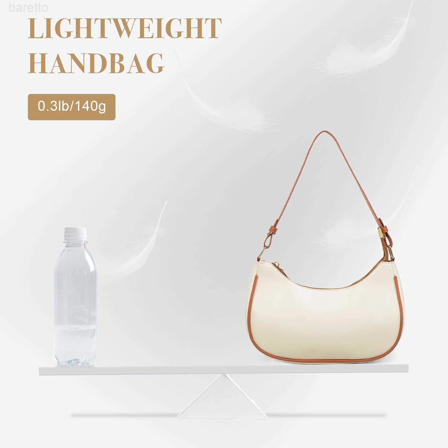 Shoulder Bag for Women Cute Hobo Tote Handbag Crescent Bag PU Leather Underarm Clutch Purse with Zipper Closure M250903