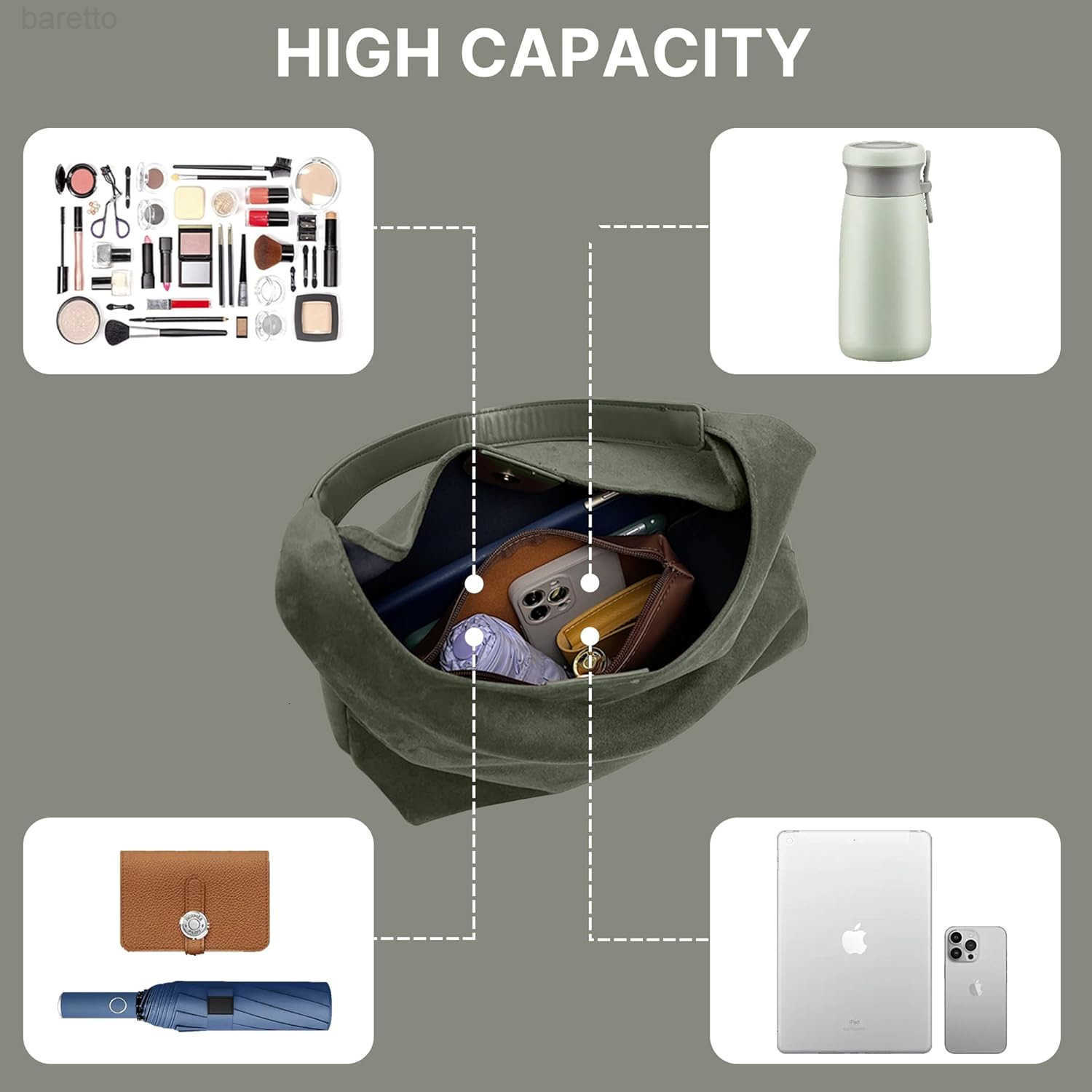 Tote Bag Brown Slouchy Suede Bags for Womens Tote Bag Work Purses Crescent Bag Suede Handbag Travel Winter Fall M250903